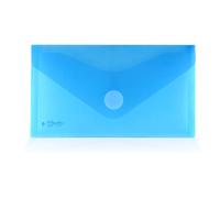 Office Box 90526 - Sobre plastico 225x125mm com cierre de velcro, color translucido azul (pack 10 unidades)
