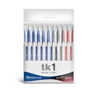 office box Boligrafos TK - Bolígrafos de tinta Semigel con Punta Metálica y Cuerpo triangular en Soft Touch que escribe más de 1 km by (Tk1 - Pack 10 Surtidos)