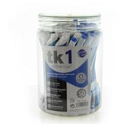 office box Boligrafos TK - Bolígrafos de tinta Semigel con Punta Metálica y Cuerpo triangular en Soft Touch que escribe más de 1 km by (Tk1 - Pack 50 Azul)