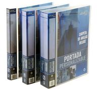 OFFICE BOX Carpeta Canguro PP Transparente A4 2 Anillas 40mm (Set de 10)