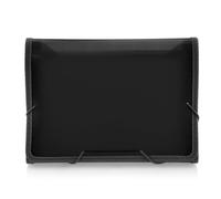 Office Box - Carpeta Clasificadora A5 con 12 Divisiones con Cierre de Gomas y Bordes Reforzados en Tela, Incluye 24 Etiquetas para personalizar e Identificador interior, 100% Reciclable. (Negro)