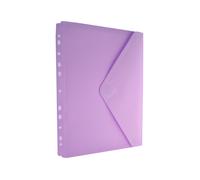 Office Box - Carpeta Sobre con Cierre de Velcro - Multitaladro - Tamaño A4+ - REF 353 - 5 Colores Classic - 4 Blush Pastel - 100% Eco - Pack 10 Purple blush