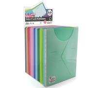 OFFICE BOX Carpetas Sobres Colorline A4+/Folio con Cierre V-Lock y Multitaladro Surtidas