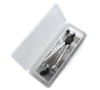 Office Box Compas Escolar T-Zero - Compas Articulado en Caja Rígida Resistente a Golpes y Durable con 3 Piezas : Compas Metálico, Estuche con Minas de Recambio y Adaptador Universal. Black