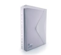 Office Box - Pack 10 Carpetas Sobre Cierre V-lock Tamaño A4+ con Fuelle de 3 cm. (hasta 300 hojas) Para archivar en anillas - Colores Classic Traslúcidos con acabado Soft Touch. (Cristal)