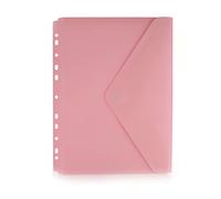 Office Box - Pack 10 Carpetas Sobre Cierre V-lock Tamaño A4+ Para archivar en anillas (max 80 hojas) en 4 Colores Blush Pastel con acabado Soft Touch, 100% Reciclables. (Rosa Blush)