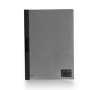 Office Box, Pack 10 Dossier Carpeta Clip It A4 SUPRA Para Hasta 30 Hojas con Pinza de Plástico Negro, Portada Transparente y Cuerpo en Color, Polipropileno Reciclable 100% Black