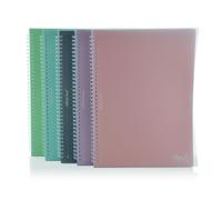 office box, Pack 5 Cuadernos Flexi A4 (29.7 x 21 cm) - Portadas y Espiral en Polipropileno, 80 Hojas con pre-corte+taladros para archivar, Surtido 5 Colores. (5 Colores - 5 UD - Tamaño A4)