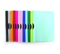Office Box, Pack con 12 Ud. Dossier Carpeta Clip It con Pinza de Plástico A4 Colorline con Portada Transparente y Capacidad Hasta 30 Hojas en PP 100% ECO de Colorline. (Surtido 12 Unidades)