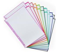 Office Box - Papel de Recambio Tamaño A4 para CARPETA&BLOCK - Perforado de 4 anillas, apto todas las carpetas - 100 Hojas Cuadriculadas de 90 grs. en 10 Colores (Colorline x 3)