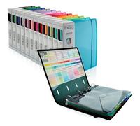 OFFICE BOX Set de 12 Carpetas Colorline con Anillas en D 4x32mm A4+ y Cierre con Goma