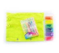 Office Box, Subrayadores Recargables Fluorescentes FLUO, el Marcador ecológico con la tinta más sólida, fluida y sorprendente, ideal para estuche.