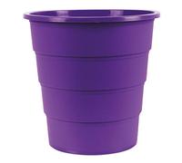 Office Products Modelo 19054621-04 - Papelera de plástico (16 L, redonda, para oficina, cocina, 1 unidad), color morado