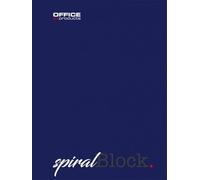 OFFICER PRODUCTS Bloc de notas en espiral A5 rayado/paquete de 5 unidades/páginas perforadas / 80 hojas / 160 páginas/cuaderno espiral cuaderno universitario con espiral/bloc de notas escolar