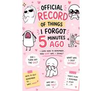 Official Record of Things I Forgot 5 Minutes Ago: A Funny Journal for Overthinkers, Forgetters, Procrastinators, and Anyone Whose Brain Has 87 Tabs Open