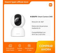 Official｜Xiaomi Smart Camera C400, 4 MP, Rotación de 360°, Detección de personas mediante IA, Compatibilidad con Wi-Fi de 2,4/5 GHz, Cifrado completo de la transmisión de datos, Tiempos de suspensión