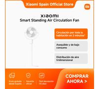 Official |Xiaomi Smart Standing Air Circulation Fan Circulación por toda la habitación en 2 mi Ventilador de mesa o suelo 2 en 1 Asequible y de bajo consumonutos* Distribución de aire tridimensional