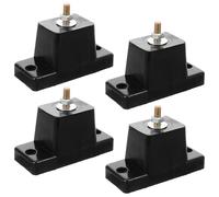 OFFIGAM Almohadillas Antideslizantes de Goma para Aire Acondicionado Exterior Negro, Soporte de Suelo Efecto Amortiguador Adecuado para Celebración Verano y Unidades de Condensador