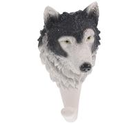 OFFIGAM Percha de Pared Individual Wolf de Resina Decorativa Diseño Único y Larga Durabilidad para Colgar Ropa y Accesorios en Interiores