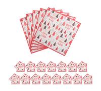 OFFIGAM Servilletas Desechables de Papel con Impresión de Árbol de Navidad, Gruesas y Absorbentes, Cuadradas, Paquete de 100 Piezas para Reuniones Familiares y Ambiente Festivo