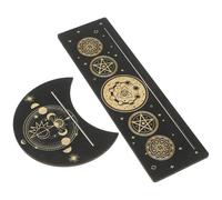 OFFIGAM Soporte de Madera para Cartas de Tarot Diseño Lunar, Set de 2 Piezas, Elegante y Fácil de Almacenar para Decoración en Hogar y Dormitorio