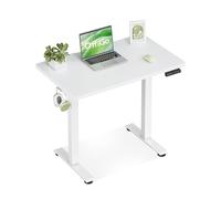 OffiGo 80 cm Pequeño Escritorio Elevable, Blanco Mesa Escritorio Elevable | Con 3 Memorias de Altura, Mesa Elevable para Estaciones de Trabajo en Casa, Mesa Ordenador Compacta para Espacios Pequeños