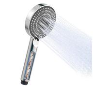 OFFO Alcachofa de Ducha con Filtro, Cabezal Ducha Alta Presion con 6 Modos de Chorro, Alcachofa ducha Antical Filtración Múltiple, Shower Head Eficiente en Agua, Fácil de Limpiar, Cromo