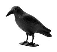 OFFO Cuervo Espantapajaros Exterior,Ahuyentador Palomas,Espanta Palomas Cuervo muñeco para Balcón,Ahuyentador de Pajaros Raven para Jardín Repelente Palomas de Plástico 1 Pieza