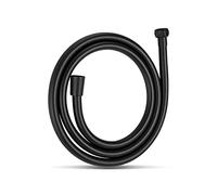 OFFO Manguera Ducha 1.2 m, Flexo Ducha Flexible con Antitorsión, Negra | PVC Reforzado, Recambio Cable Ducha Universal Alta Presión, para Alcachofa Grifería de Baño, Conexión Estándar G1/2"