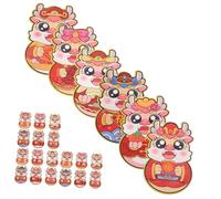 OFFSCH 30 Piezas Sobres Rojos para Festival Estilo Dragón Paquete de Dinero Suerte de Unidades para Año y Fiestas Tradicionales