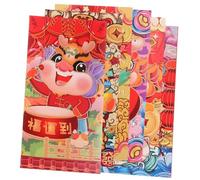 OFFSCH 6 Piezas Sobres Rojos para Año Lunar con Diseño Dragón Chino Paquete para Dinero Sobres para Festival Lunar y Regalos de Suerte