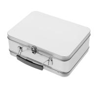OFFSCH Fiambrera Metálica Vintage Con Asa Y Tapa Hermética Caja De Almuerzo Portátil De Hojalata 8.07X5.90X2.95In Contenedor Para Alimentos Y Regalos