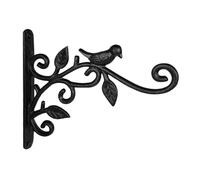 OFFSCH Gancho para Cesta Colgante Soporte para Plantas de Hierro Negro, para Ornamentos y Linternas, Porche y Jardín, Estable y Resistente, Colgador de Comedero para Pájaros y Carillón