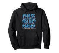 Offset Smoker Cazador De Humo Azul BBQ Combustion Limpia Sudadera con Capucha