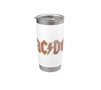 Oficial AC/DC logo vintage rock blanca Vaso térmico de acero inoxidable de doble pared