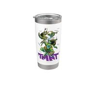 Oficial TMNT Ninja Turtles with Purple Logo Vaso térmico de acero inoxidable de doble pared