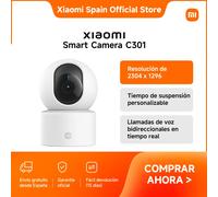 Oficial | Xiaomi Smart Camera C301, Resolución de 2304 x 1296, Tiempo de suspensión personalizable, Llamadas de voz bidireccionales en tiempo real Marfil