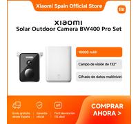 Oficial | Xiaomi Solar Outdoor Camera BW400 Pro Set, 10000 mAh, Campo de visión de 132°, Cifrado de datos multinivel Blanco