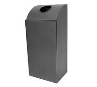 OFITURIA® Cenicero Papelera de Pie y Pared para Exterior Metálico 69 litros Color Oxidón Bandeja Extraíble Cerradura de Seguridad