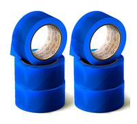 OFITURIA Cinta Adhesiva, color Azul, Cinta para Embalaje y Organizar tus Cajas y Envíos, Colores Vibrantes 66 mt x 48 mm (6 und. - Azul)