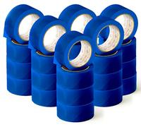 OFITURIA Cinta Adhesiva, color Azul, Cinta para Embalaje y Organizar tus Cajas y Envíos, Ideal para Manualidades y Decoración, Precinto de Colores Vibrantes 66 mt x 48 mm (24 und. - Azul)