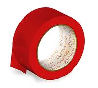 OFITURIA Cinta Adhesiva, color Rojo, Cinta para Embalaje y Organizar tus Cajas y Envíos, Ideal para Manualidades y Decoración, Precinto de Colores Vibrantes 66 mt x 48 mm (1 und. - Rojo)