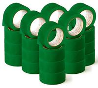 OFITURIA Cinta Adhesiva, color Verde, Cinta para Embalaje y Organizar tus Cajas y Envíos, 66 mt x 48 mm (24 und. - Verde)