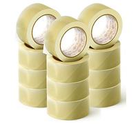 OFITURIA Cinta Adhesiva de Embalar Transparente para Embalaje de Cajas de Cartón de Envíos y Mudanzas. Precinto para Empaquetados Seguros y Resistentes (36 cms x 60 mts - Transparente, 12 Rollos)