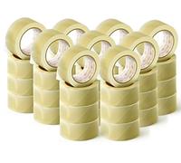 OFITURIA Cinta Adhesiva de Embalar Transparente para Embalaje de Cajas de Cartón de Envíos y Mudanzas. Precinto para Empaquetados Seguros y Resistentes (48 cms x 60 mts - Transparente, 96 Rollos)