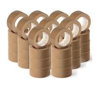 OFITURIA Cinta Adhesiva Ecológica de Papel Kraft - Marrón - 48mm X 45mts 36 rollos - Embalaje