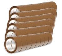 OFITURIA Cinta de Embalar, Cinta Adhesiva Marrón, Cinta para Embalaje de Cajas Mudanza y Envíos, Cinta Adhesiva para Embalar, Precinto Embalar Seguro y Resistente (38mmx120m, 48 cintas)