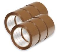 OFITURIA Cinta de Embalar, Cinta Adhesiva Marrón, Cinta para Embalaje de Cajas Mudanza y Envíos, Cinta Adhesiva para Embalar, Precinto Embalar Seguro y Resistente (38mmx120m, 6 cintas)