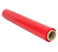 OFITURIA Film para Embalar 50 cm de Ancho y Estirable Hasta 300 Metros de Longitud - Rollo de Film Elástico Manual para Embalaje Industrial (Rojo, 1)