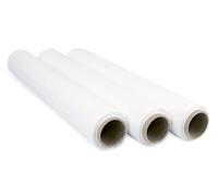 OFITURIA Film para Embalar 50 cm de Ancho y Estirable Hasta 300 Metros de Longitud - Rollo de Film Elástico Manual para Embalaje Industrial (Blanco, 3)